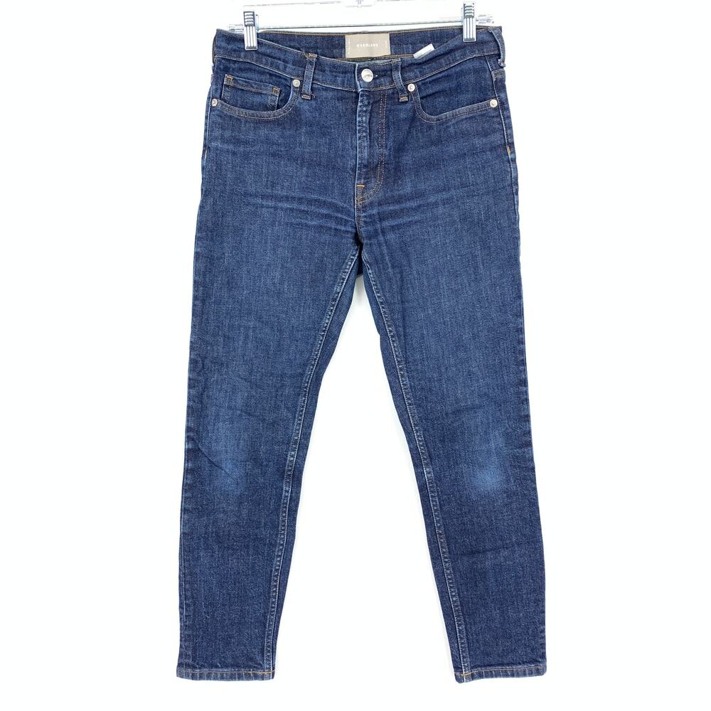 Everlane Mid Rise Skinny Ankle Jeans Womens Size 27 Stretch Medium Wash Denim